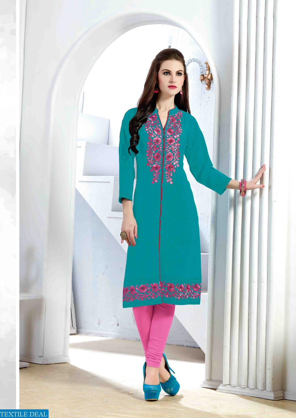 Linen-2 Wholesale linen Embroidery ladies kurtis